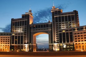 Headquarters of Kazakhstan's national oil and gas company KazMunayGaz. Image courtesy of the Creative Commons