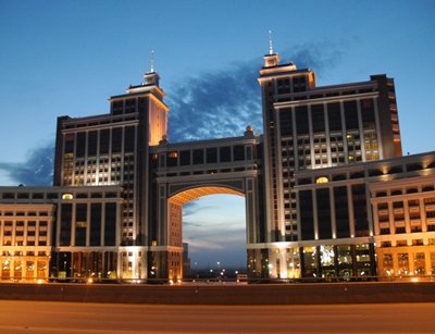Headquarters of Kazakhstan's national oil and gas company KazMunayGaz. Image courtesy of the Creative Commons