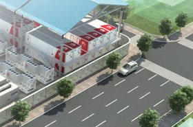 Rendering of a data center built out of Huawei's data center containers