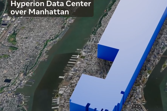 The Hyperion data center compared to Manhattan