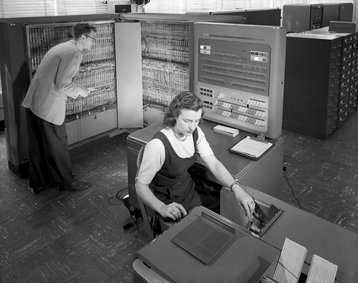 IBM 704 mainframe at NACA in 1957