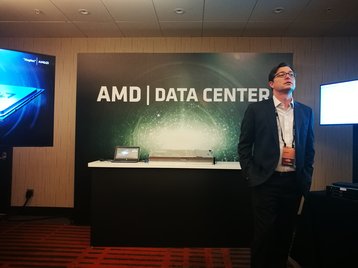 Dan Bounds, senior director of data center solutions at AMD, at a press event in February