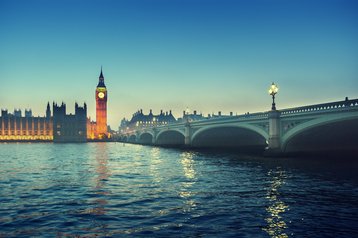 Big Ben and Westminster at sunset, London