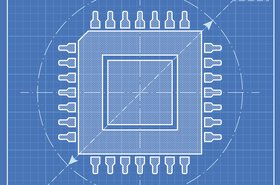 CPU chip blueprint