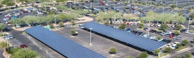 Solar installation at Intel's Chandler, Arizona, campus. Image courtesy of Intel.