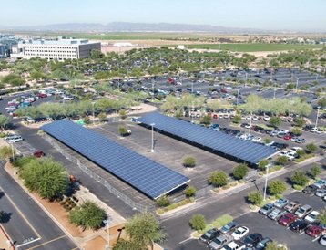Solar installation at Intel's Chandler, Arizona, campus. Image courtesy of Intel.