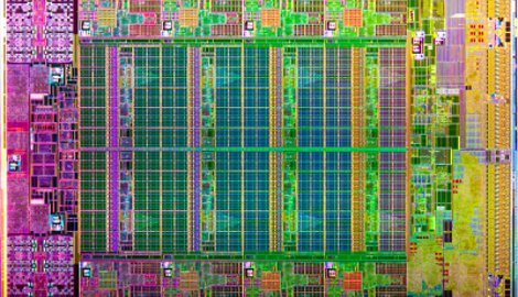 An Intel Xeon processor die