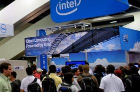 Intel booth at VMworld 2010 in San Francisco