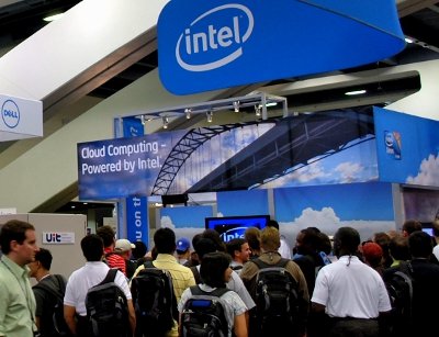 Intel booth at VMworld 2010 in San Francisco