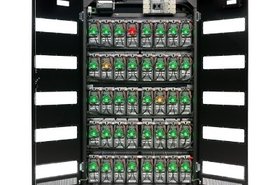 An IntelliBatt UPS battery cabinet