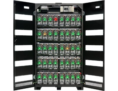 An IntelliBatt UPS battery cabinet