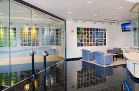 The lobby in InternapÔÇÖs data center in Somerville, Massachusetts. Image courtesy of Internap.