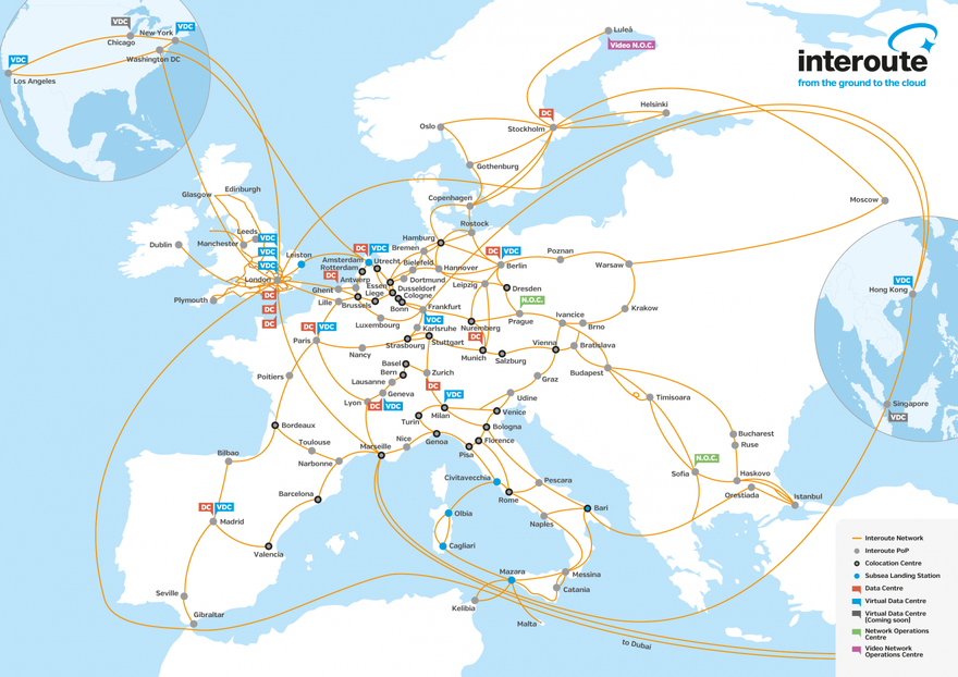 interoute map