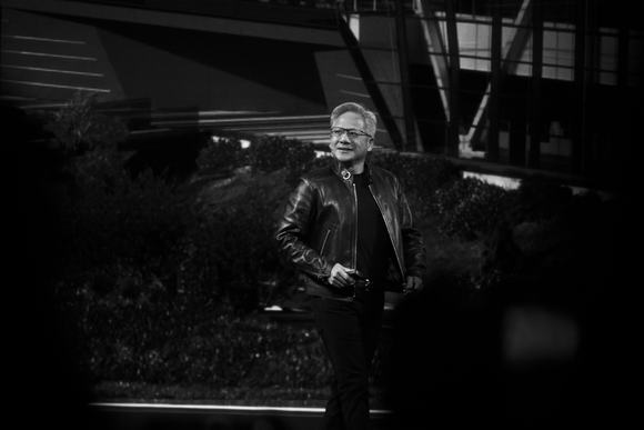 Nvidia CEO Jensen Huang on stage