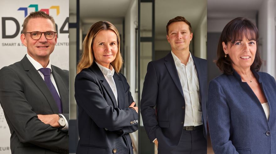Jérôme Totel CSO, Stephanie Besnier CFO, Hadrien Karabachian & Nathalie Braud.