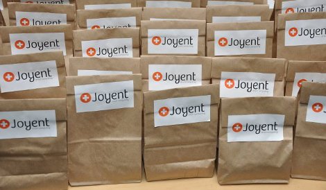Joyent brown bags. Source: Joyent's Facebook profile