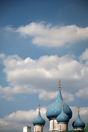 Clouds over Russian orthodox cathedral