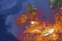 Satellite view of NO2 pollution in N Europe