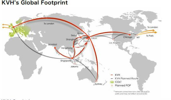 KVH's global footprint: The provider just opened two new data centers in APAC