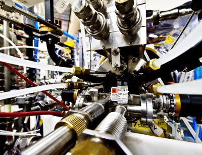 Source material used to create heavy ions for the Large Hadron Collider.