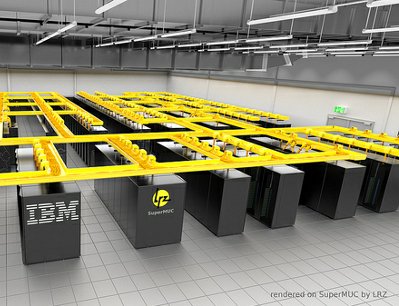 SuperMUC supercomputer by IBM at the Leibniz Supercomputing Center in Garching, Germany.