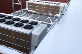 Snow-covered chillers at Latisys' Chicago data center. Courtesy of Latisys