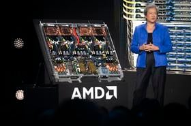 AMD CEO Lisa Su shows off the Helios rack