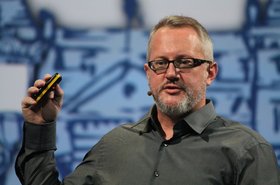 OpenStack's Mark Collier makes a point. Photo Peter Judge