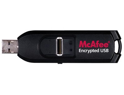 A McAfee encrypted USB