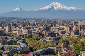 Mount Ararat and the Yerevan skyline