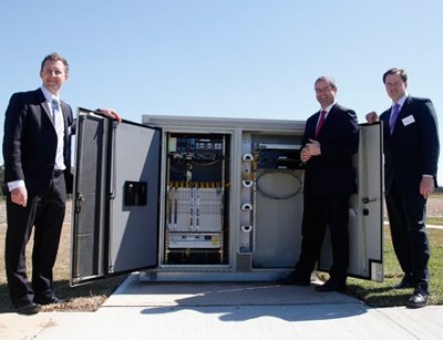 Networking equipment delivered in December 2011 to the first new development to be connected to the NBN. Courtesy of NBN Co