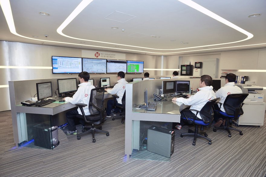 The Network Operations Center of HGCGC's Wong Chuk Hang facility