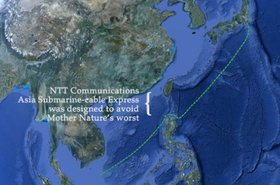 NTT said it took natural disasters into account when working out the route for the ASE submarine cable