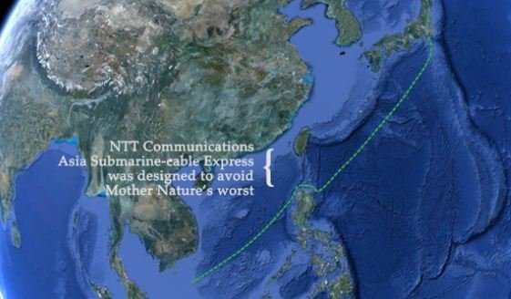 NTT said it took natural disasters into account when working out the route for the ASE submarine cable