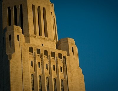 Nebraska State Capitol. Photo by Jeff Hunter. Source: Nebraska government's official website.