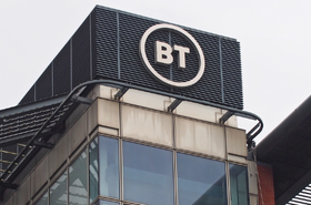 Logo on the BT offices on sovereign street in holbeck leeds - SDx crop