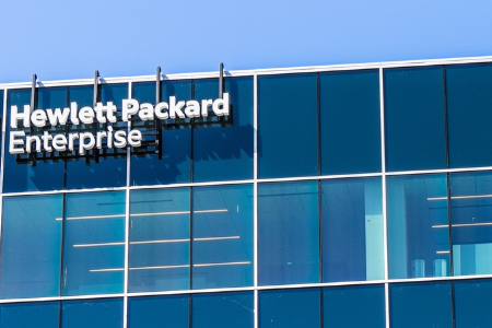 Hewlett Packard Enterprise (HPE) corporate headquarters, San Jose, Silicon Valley - SDx crop