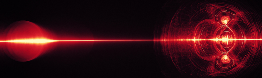 Abstract graphic representing photonic light transmission