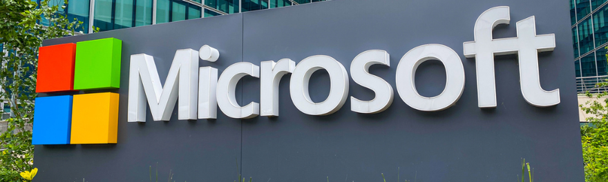 Microsoft France headquarters entrance in Issy les Moulineaux near Paris