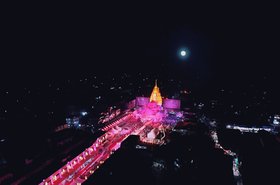 Night view of Ambaji temple