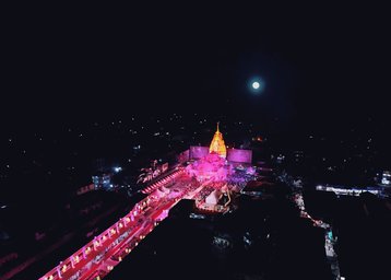 Night view of Ambaji temple