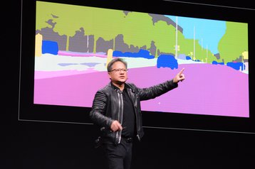 Nvidia Jensen Huang self driving car simulation