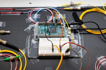 Part of the equipment used to create a node of the quantum network