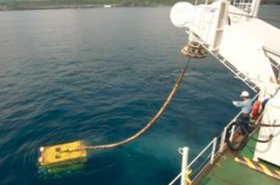 Laying the cable in South China