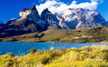 Patagonia: Cuernos del Paine from Lake Pehoé