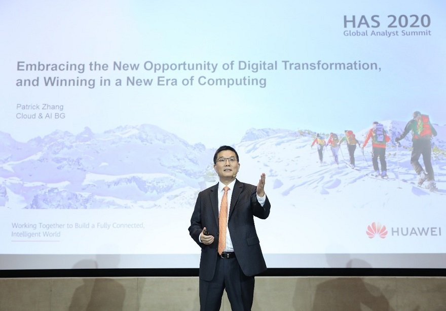 Patrick Zhang, Vicepresidente Senior de Huawei y Director del Departamento de Estrategia y Desarrollo de la Industria, Cloud & AI, en su discurso durante el HAS 2020..jpg