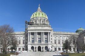 pennsylvania state capitol front panorama