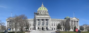 pennsylvania state capitol front panorama