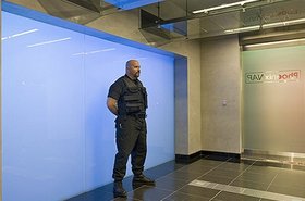 A security guard at the Phoenix NAP data center