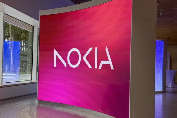 Nokia logo, Oulu campus entrance